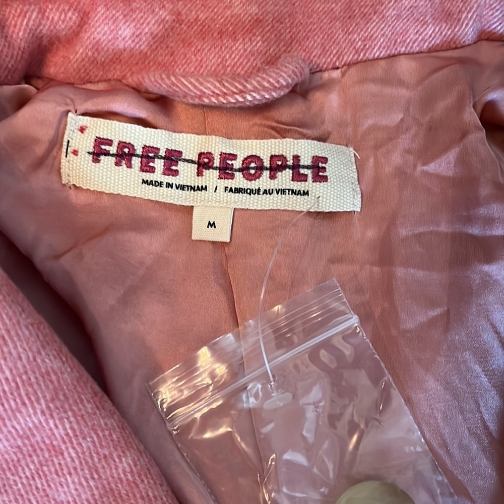 NWT Free People Hannah Super Soft Blazer Coat Pink Medium - Picture 5 of 14